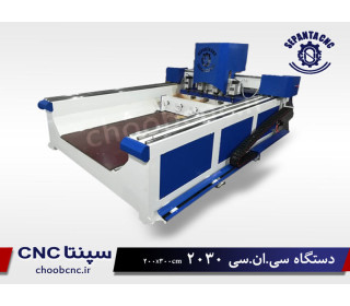 دستگاه cnc چوب- 4 کله تخت و روتاری